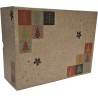 CAJA NAVIDAD 30X22X12 KRAFT - CUADROS ARBOLES